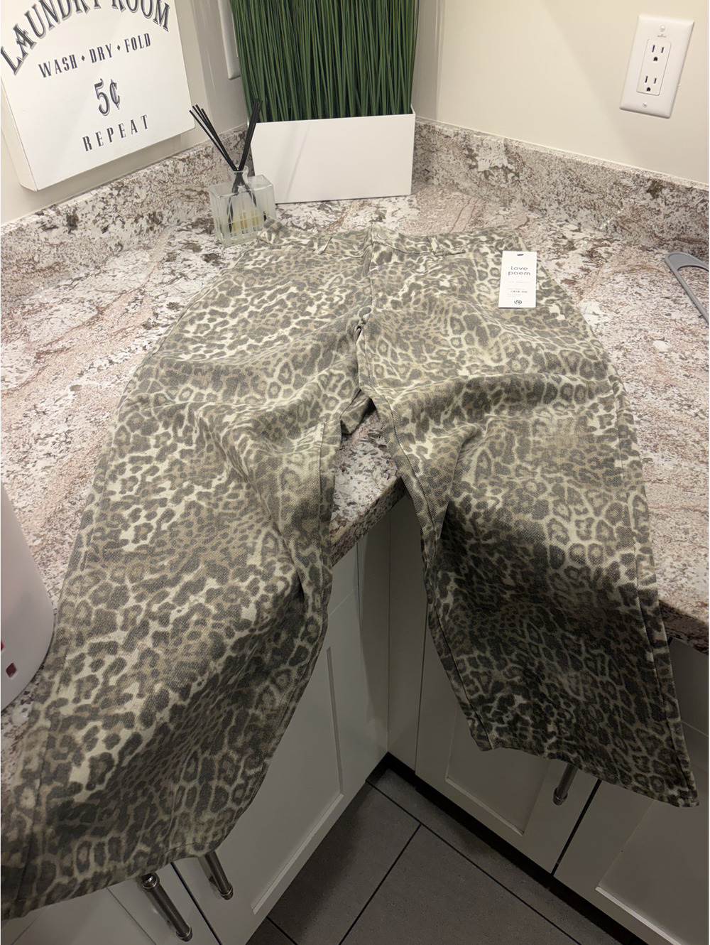 NWT Love Poem Leopard/Cheetah print jeans size M